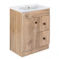 Mueble Vanitorio Habana Nogal con Cubierta de Loza 60x40x80 cm (Incluye Armado) - Miniatura 2