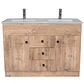Mueble Vanitorio Habana Nogal con Cubierta de Loza Doble 120x47x80 cm (Incluye Armado) - Miniatura 1