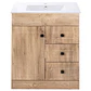Mueble Vanitorio Habana Nogal con Cubierta de Loza 70x47x80 cm (Incluye Armado) - Miniatura 1