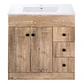 Mueble Vanitorio Habana Nogal con Cubierta de Loza 80x47x80 cm (Incluye Armado) - Miniatura 1