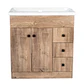 Mueble Vanitorio Habana Nogal con Cubierta de Loza 80x47x80 cm (Incluye Armado) - Miniatura 3
