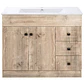 Mueble Vanitorio Mónaco Nogal con Cubierta de Loza 100x47x80 cm (Incluye Armado) - Miniatura 1