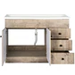 Mueble Vanitorio Mónaco Nogal con Cubierta de Loza 120x47x80 cm (Incluye Armado) - Miniatura 4