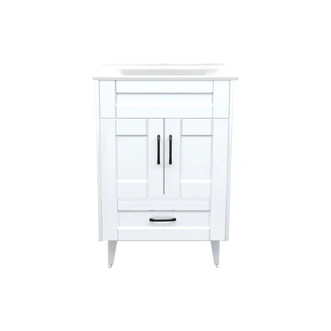 Mueble Vanitorio Nordik Blanco con Cubierta de Loza 50x40x80 cm (Incluye Armado)