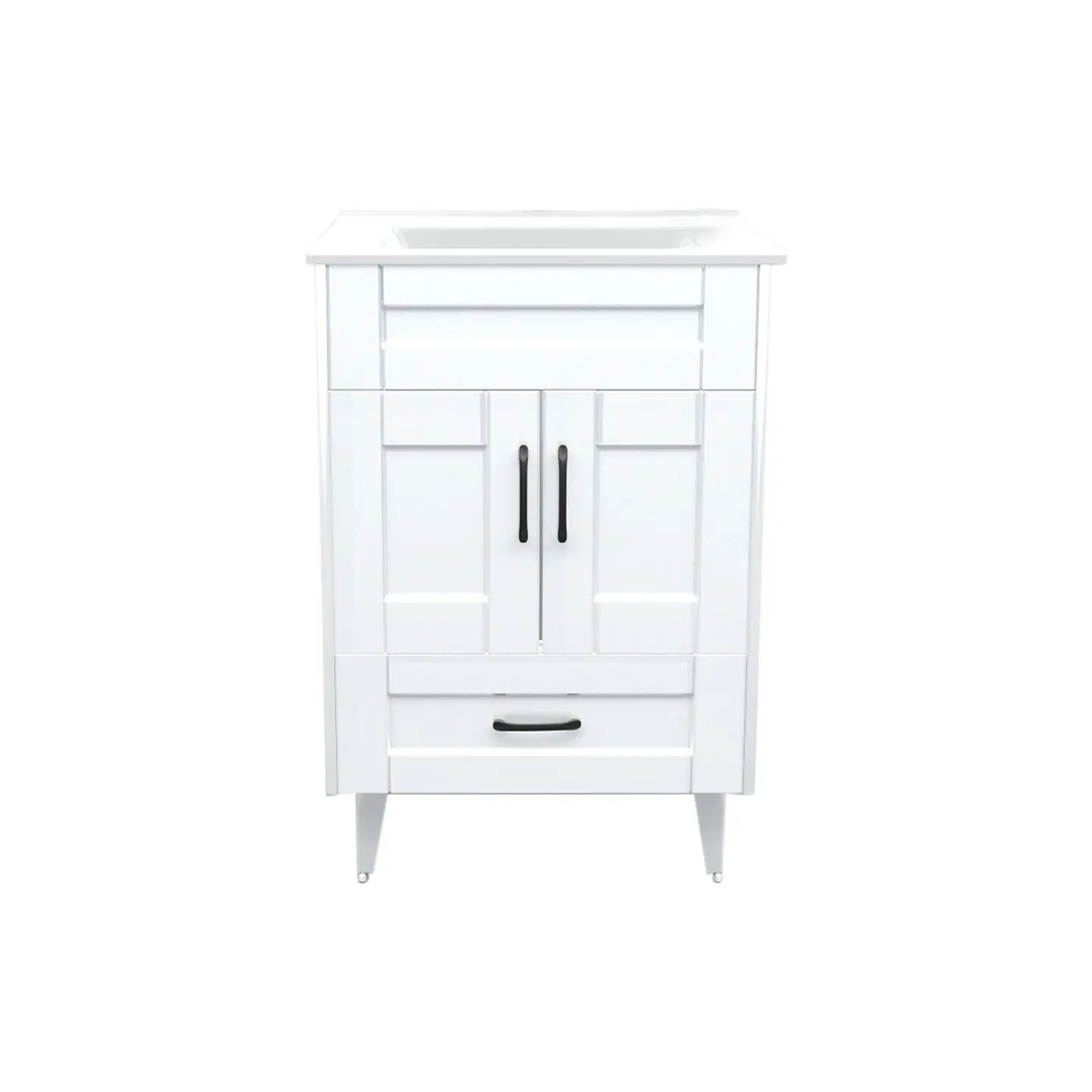 Mueble Vanitorio Nordik Blanco con Cubierta de Loza 50x40x80 cm (Incluye Armado) 1