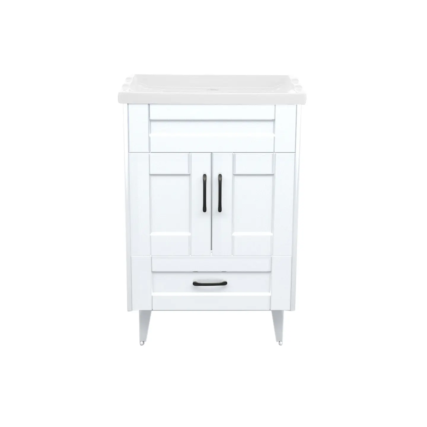 Mueble Vanitorio Nordik Blanco con Cubierta de Loza 50x40x80 cm (Incluye Armado) 3
