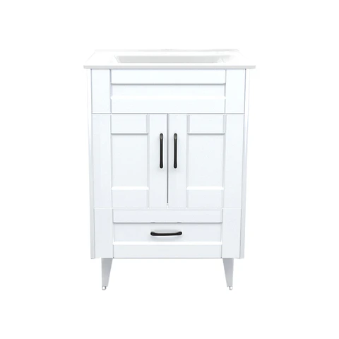 Mueble Vanitorio Nordik Blanco con Cubierta de Loza 60x47x80 cm (Incluye Armado)