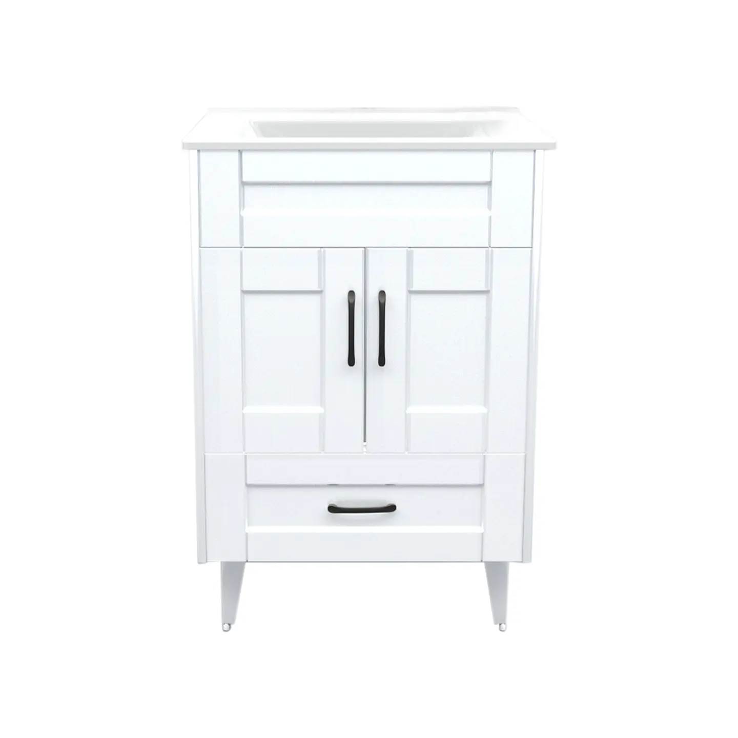 Mueble Vanitorio Nordik Blanco con Cubierta de Loza 60x47x80 cm (Incluye Armado) 1