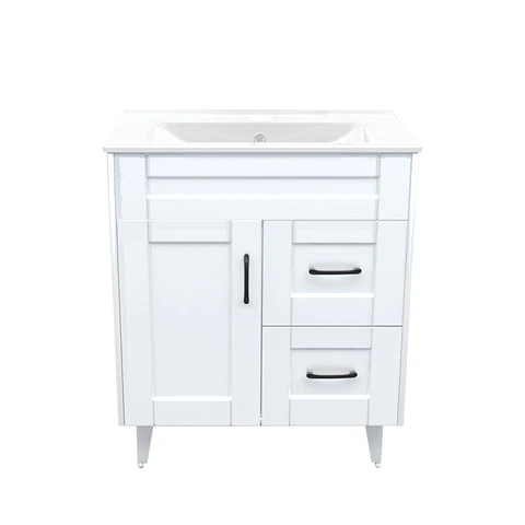 Mueble Vanitorio Nordik Blanco con Cubierta de Loza 70x47x80 cm (Incluye Armado)