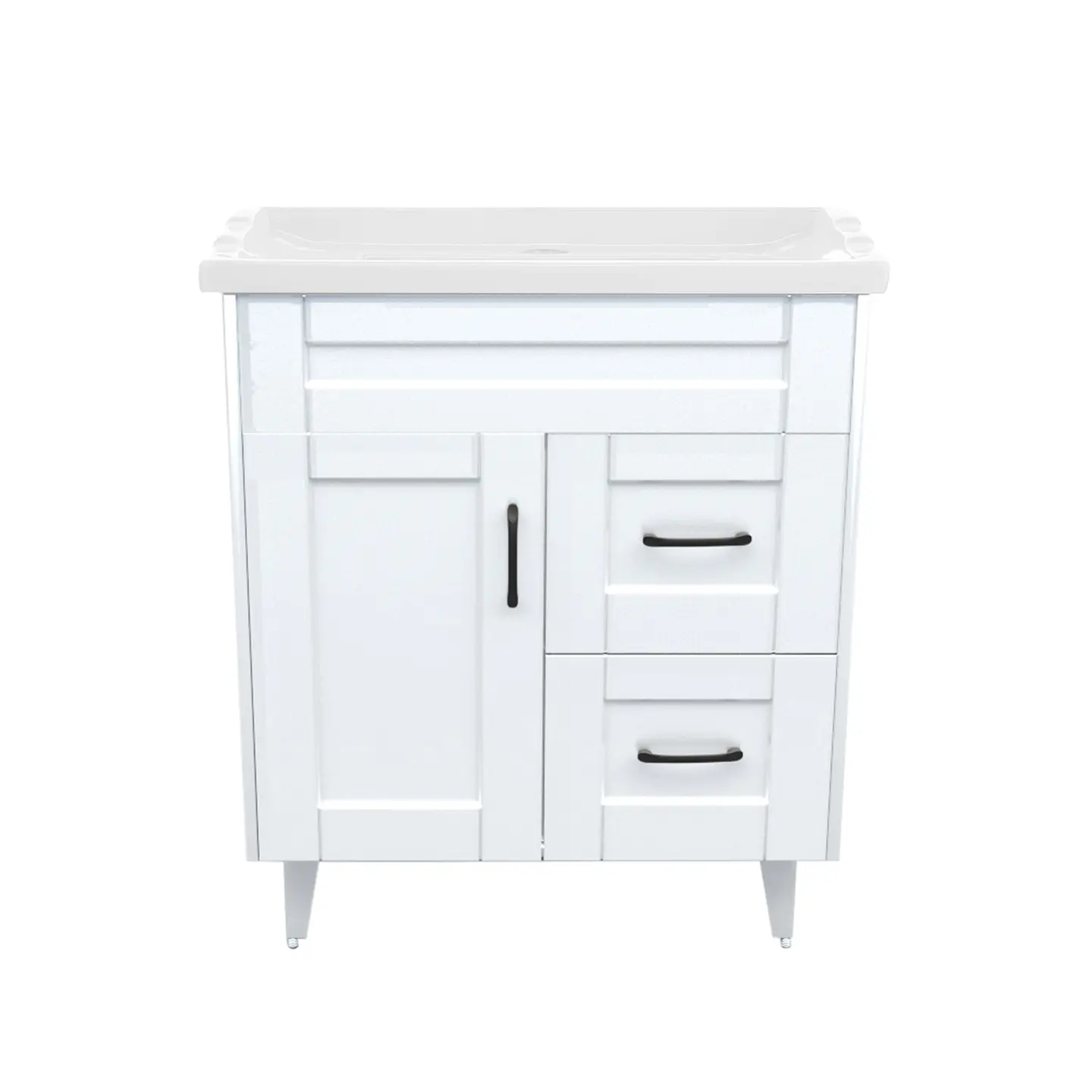 Mueble Vanitorio Nordik Blanco con Cubierta de Loza 70x47x80 cm (Incluye Armado) 3