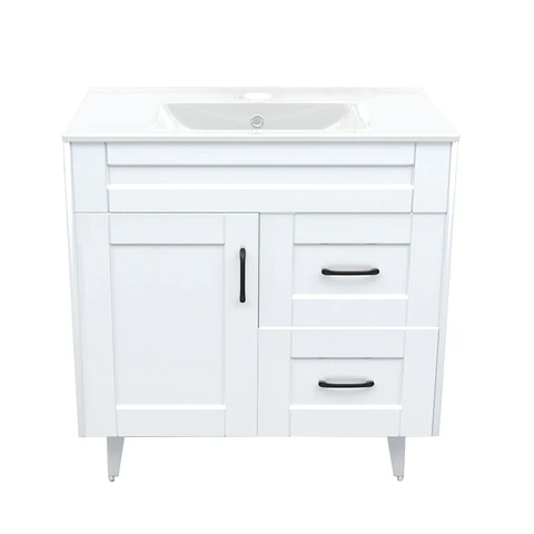 Mueble Vanitorio Nordik Blanco con Cubierta de Loza 80x47x80 cm (Incluye Armado)