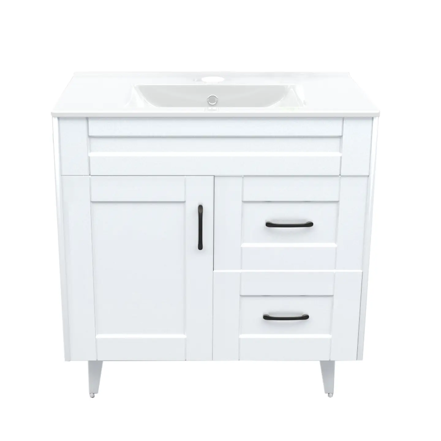 Mueble Vanitorio Nordik Blanco con Cubierta de Loza 80x47x80 cm (Incluye Armado) 1