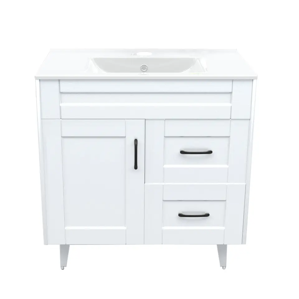 Mueble Vanitorio Nordik Blanco con Cubierta de Loza 80x47x80 cm (Incluye Armado) 1