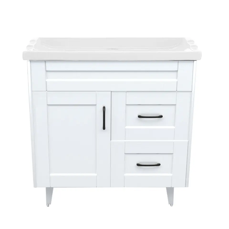 Mueble Vanitorio Nordik Blanco con Cubierta de Loza 80x47x80 cm (Incluye Armado) 3