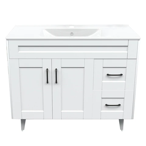 Mueble Vanitorio Nordik Blanco con Cubierta de Loza 100x47x80 cm (Incluye Armado)