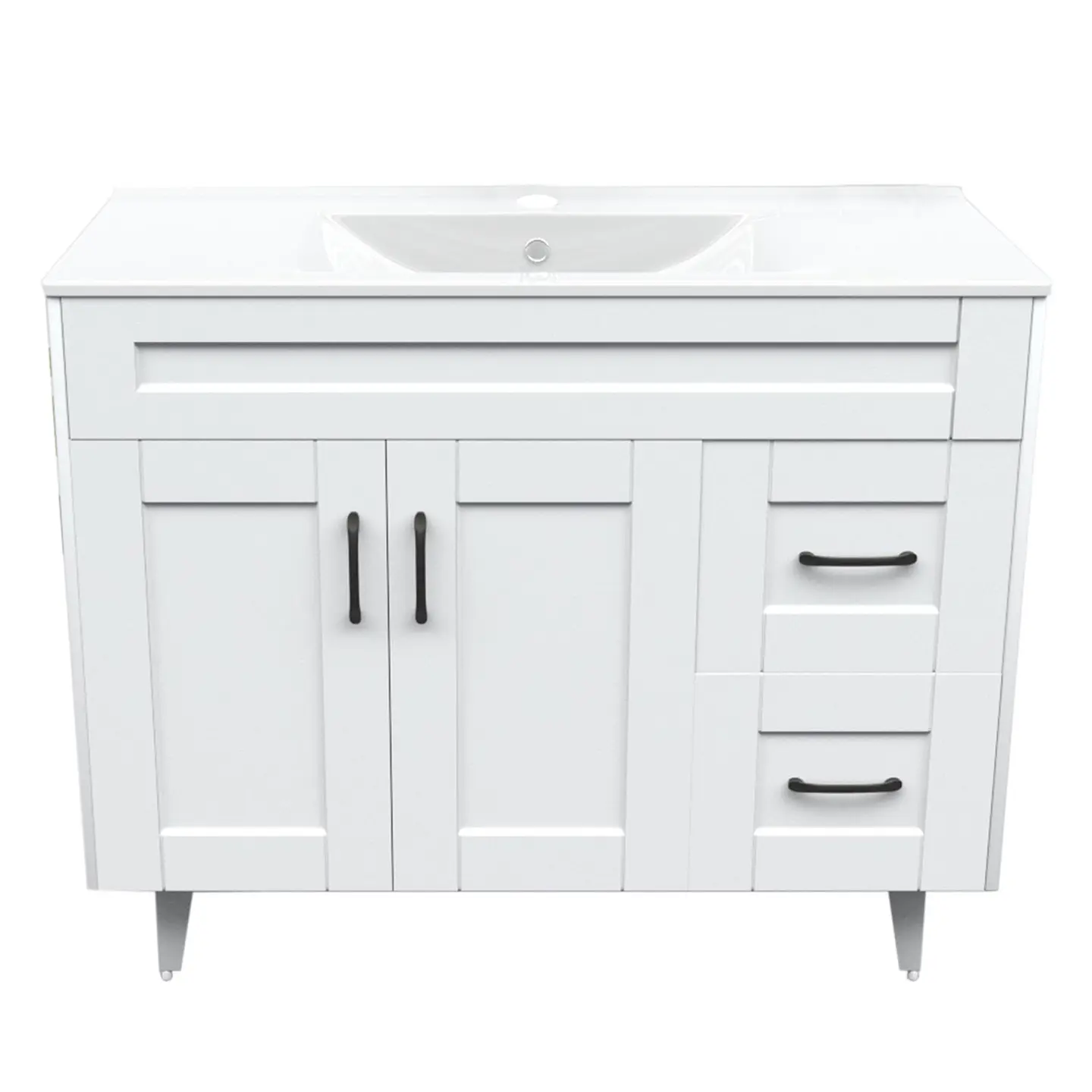 Mueble Vanitorio Nordik Blanco con Cubierta de Loza 100x47x80 cm (Incluye Armado) 1