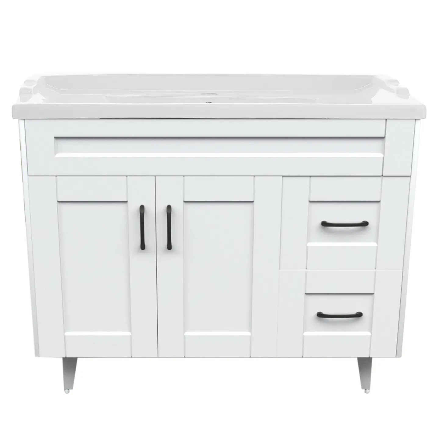 Mueble Vanitorio Nordik Blanco con Cubierta de Loza 100x47x80 cm (Incluye Armado) 3