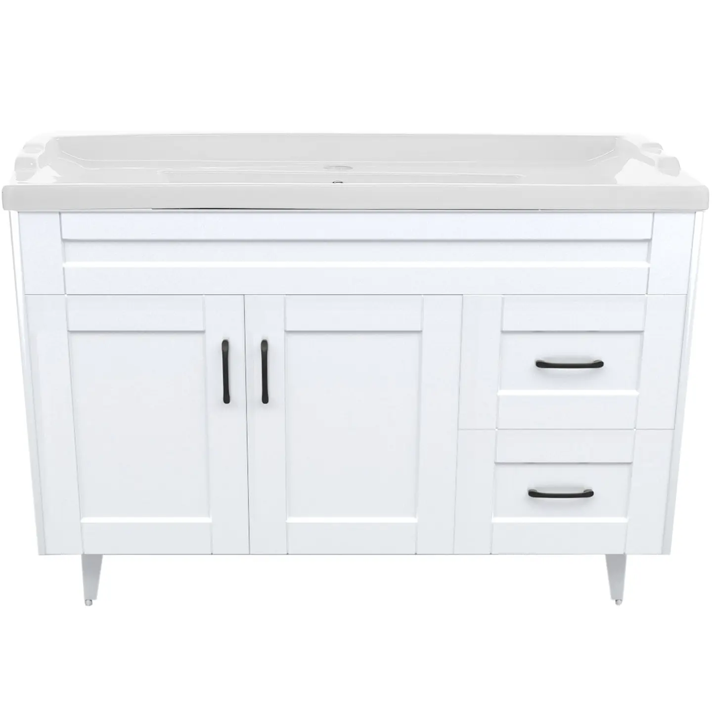 Mueble Vanitorio Nordik Blanco con Cubierta de Loza 120x47x80 cm (Incluye Armado) 3