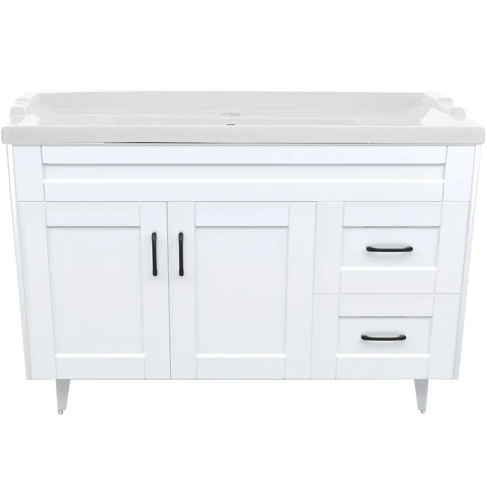 Mueble Vanitorio Nordik Blanco con Cubierta de Loza 120x47x80 cm (Incluye Armado) 3