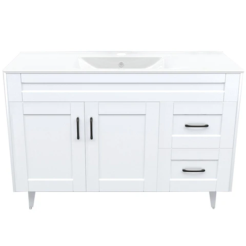 Mueble Vanitorio Nordik Blanco con Cubierta de Loza 120x47x80 cm (Incluye Armado)