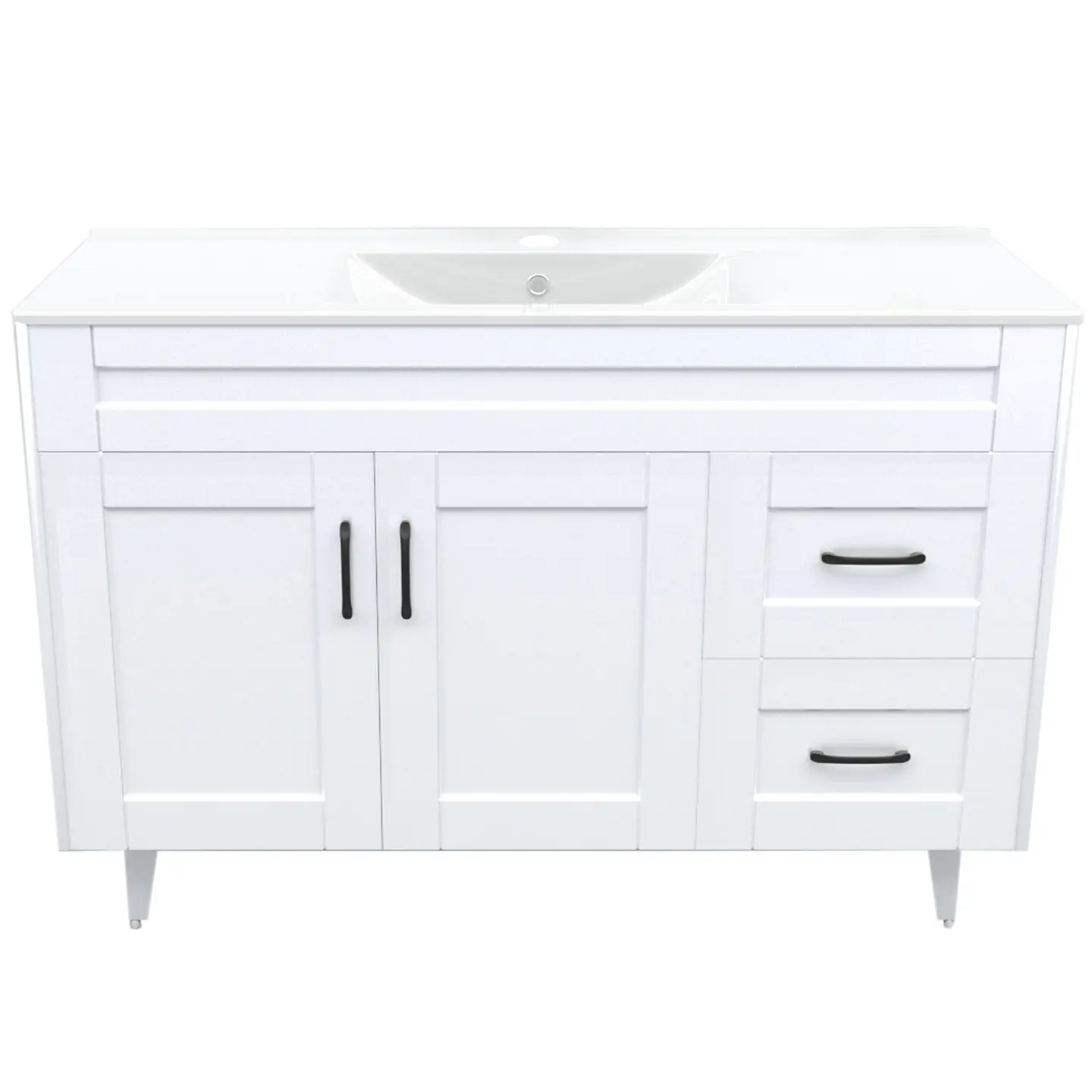 Mueble Vanitorio Nordik Blanco con Cubierta de Loza 120x47x80 cm (Incluye Armado) 1