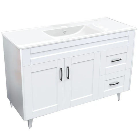 Mueble Vanitorio Nordik Blanco con Cubierta de Loza 120x47x80 cm (Incluye Armado)