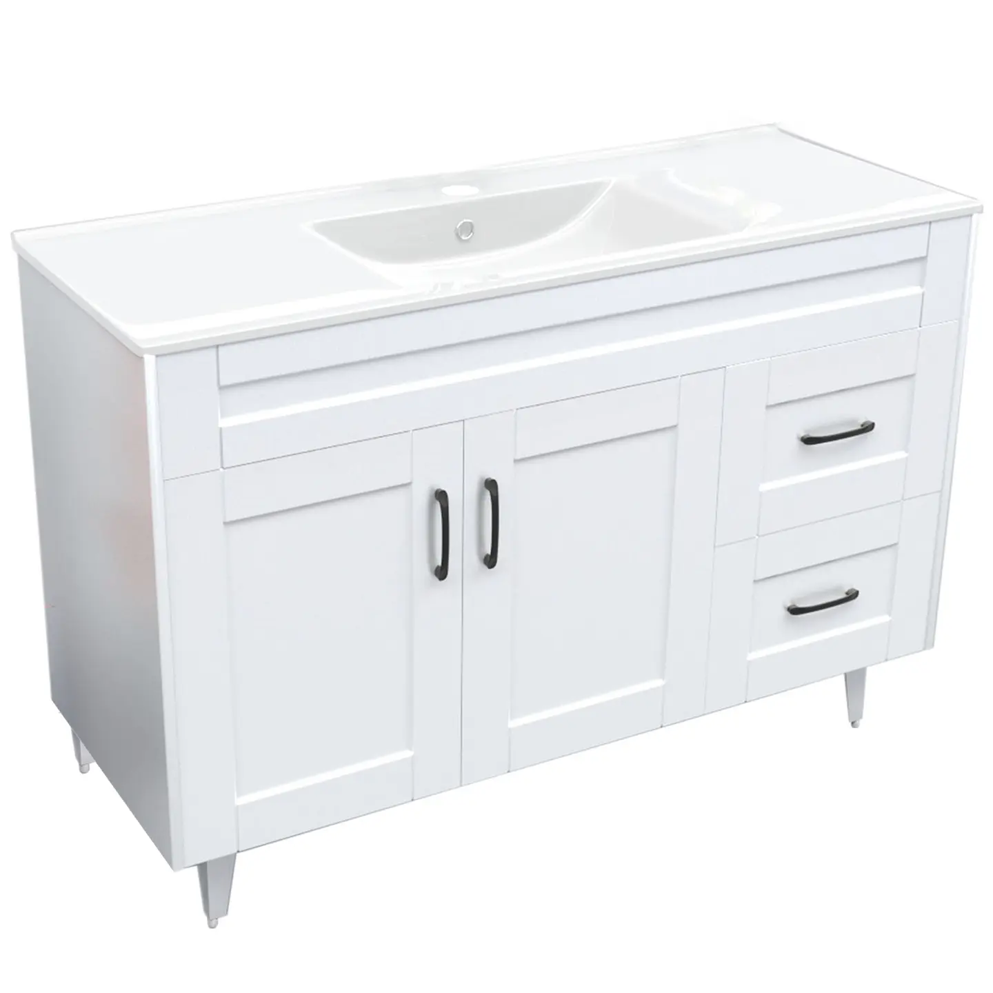 Mueble Vanitorio Nordik Blanco con Cubierta de Loza 120x47x80 cm (Incluye Armado) 2