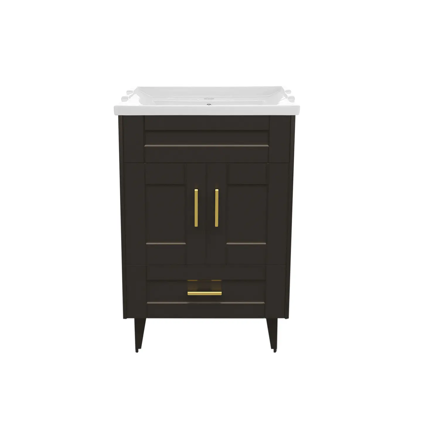 Mueble Vanitorio Nordik Café con Cubierta de Loza 50x40x80 cm (Incluye Armado) 3