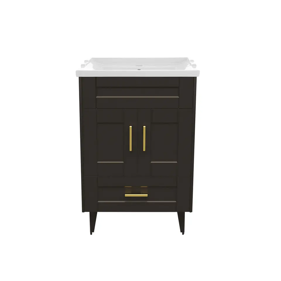 Mueble Vanitorio Nordik Café con Cubierta de Loza 50x40x80 cm (Incluye Armado) 3