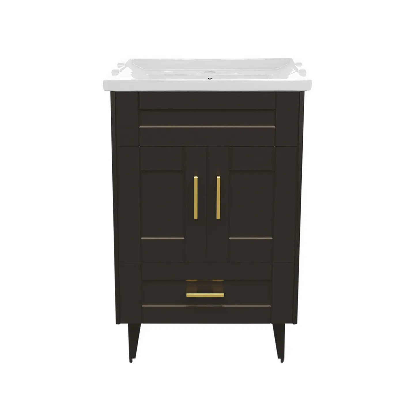 Mueble Vanitorio Nordik Café con Cubierta de Loza 60x47x80 cm (Incluye Armado) 3