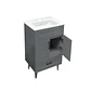 Mueble Vanitorio Nordik Gris con Cubierta de Loza 60x47x80 cm (Incluye Armado) - Miniatura 2