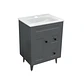 Mueble Vanitorio Nordik Gris con Cubierta de Loza 60x40x80 cm (Incluye Armado) - Miniatura 2