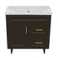 Mueble Vanitorio Nordik Café con Cubierta de Loza 80x47x80 cm (Incluye Armado) - Miniatura 3
