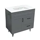 Mueble Vanitorio Nordik Gris con Cubierta de Loza 80x47x80 cm (Incluye Armado) - Miniatura 2