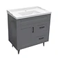 Mueble Vanitorio Nordik Gris con Cubierta de Loza 80x47x80 cm (Incluye Armado) - Miniatura 4