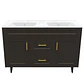 Mueble Vanitorio Nordik Café con Cubierta de Loza Doble 120x47x80 cm (Incluye Armado) - Miniatura 1
