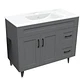 Mueble Vanitorio Nordik Gris con Cubierta de Loza 100x47x80 cm (Incluye Armado) - Miniatura 2