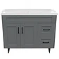 Mueble Vanitorio Nordik Gris con Cubierta de Loza 100x47x80 cm (Incluye Armado) - Miniatura 3