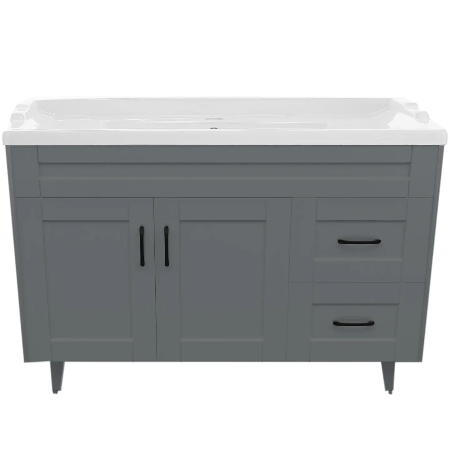 Mueble Vanitorio Nordik Gris con Cubierta de Loza 120x47x80 cm (Incluye Armado) 3