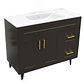 Mueble Vanitorio Nordik Café con Cubierta de Loza 100x47x80 cm (Incluye Armado) - Miniatura 2