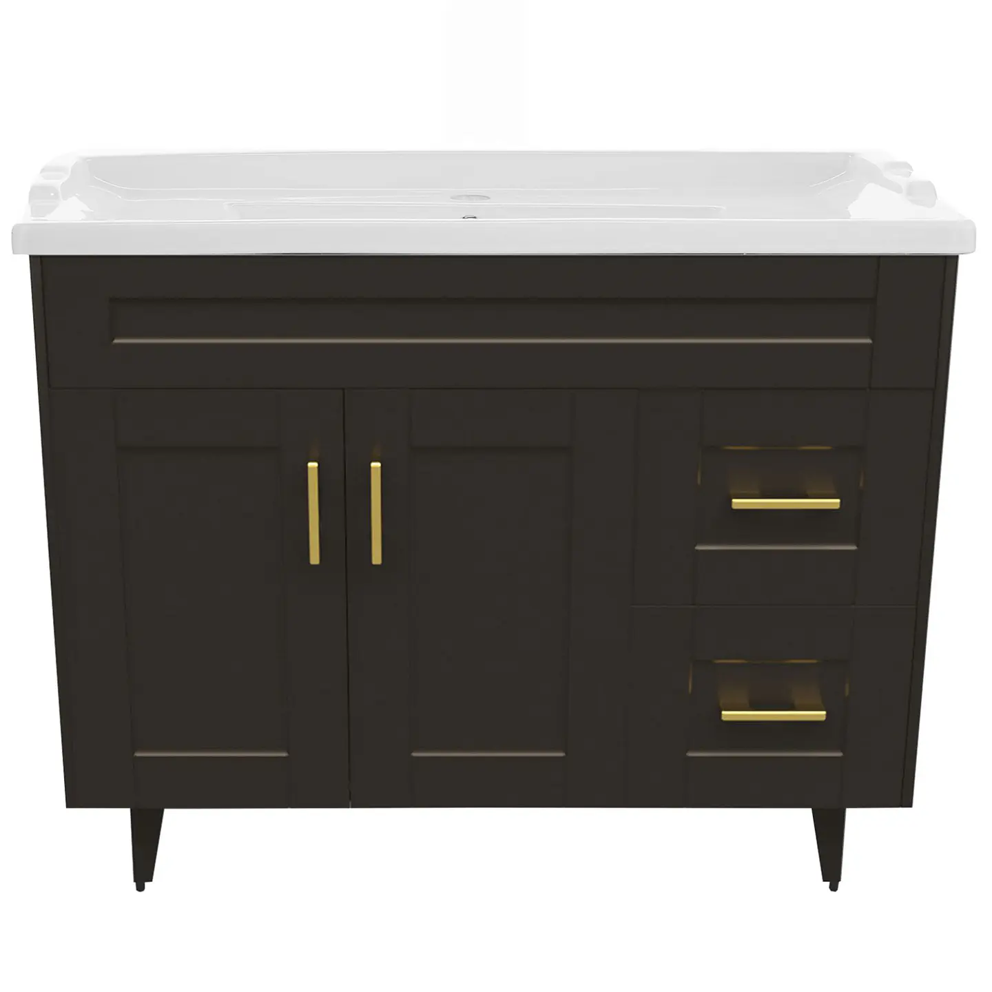 Mueble Vanitorio Nordik Café con Cubierta de Loza 100x47x80 cm (Incluye Armado) 3