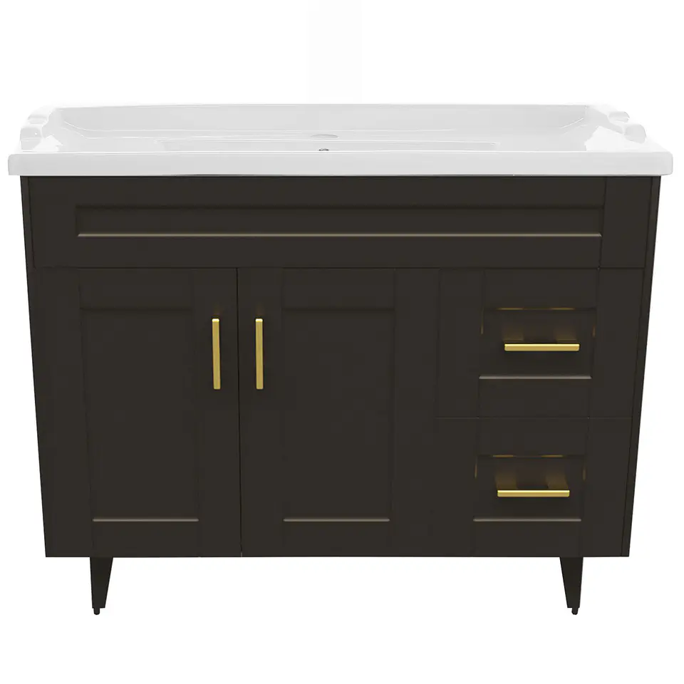Mueble Vanitorio Nordik Café con Cubierta de Loza 100x47x80 cm (Incluye Armado) 3