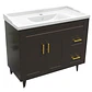Mueble Vanitorio Nordik Café con Cubierta de Loza 100x47x80 cm (Incluye Armado) - Miniatura 4