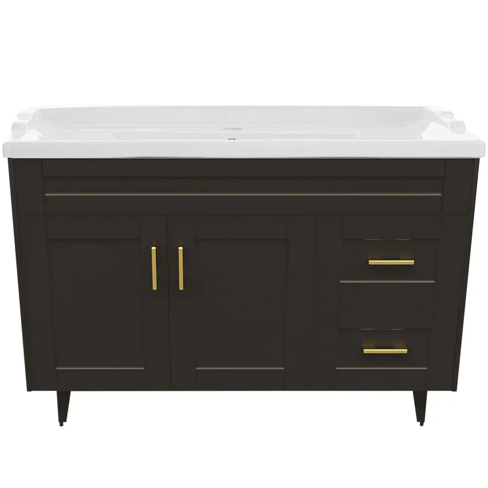 Mueble Vanitorio Nordik Café con Cubierta de Loza 120x47x80 cm (Incluye Armado) 3