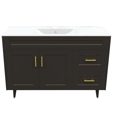 Mueble Vanitorio Nordik Café con Cubierta de Loza 120x47x80 cm (Incluye Armado)