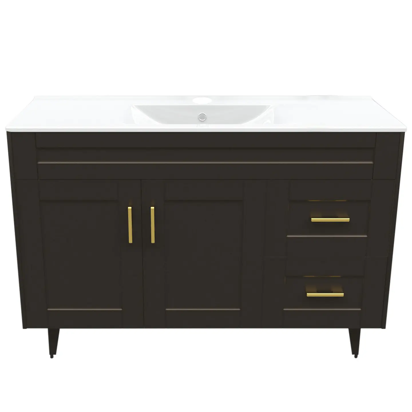 Mueble Vanitorio Nordik Café con Cubierta de Loza 120x47x80 cm (Incluye Armado) 1
