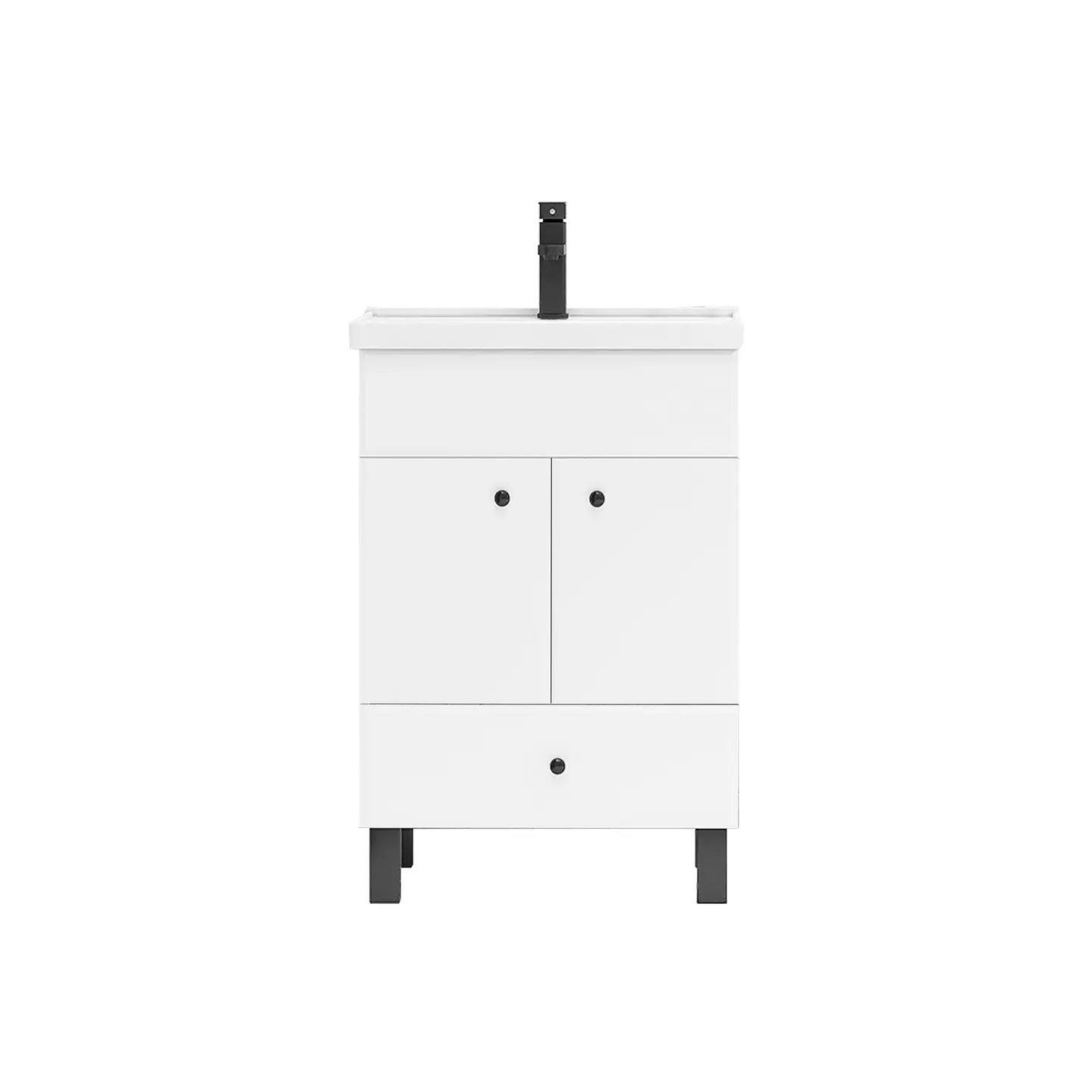 Mueble Vanitorio Mónaco con Cubierta de Loza 50x40x80 cm (Incluye Armado) 1