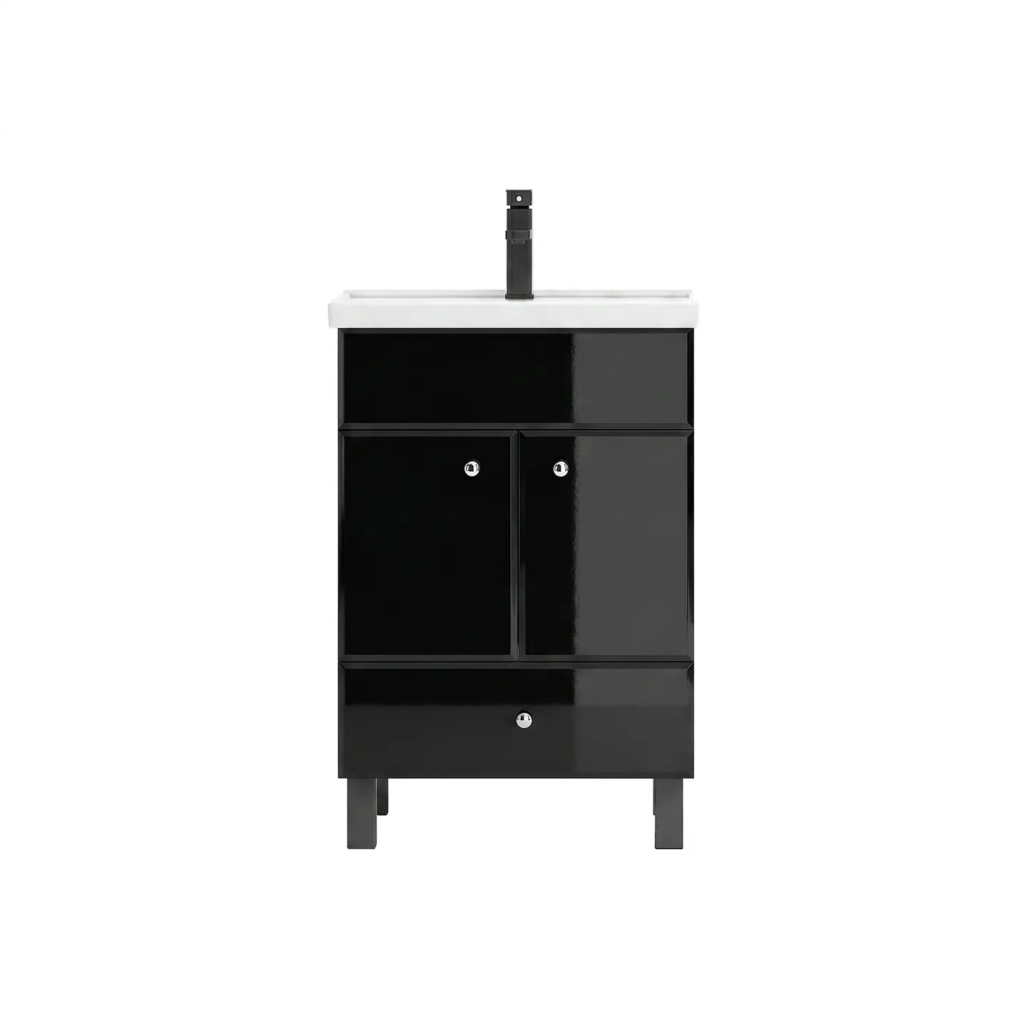 Mueble Vanitorio Mónaco con Cubierta de Loza 50x40x80 cm (Incluye Armado) 3