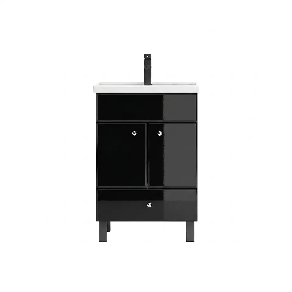 Mueble Vanitorio Mónaco con Cubierta de Loza 50x40x80 cm (Incluye Armado) 3