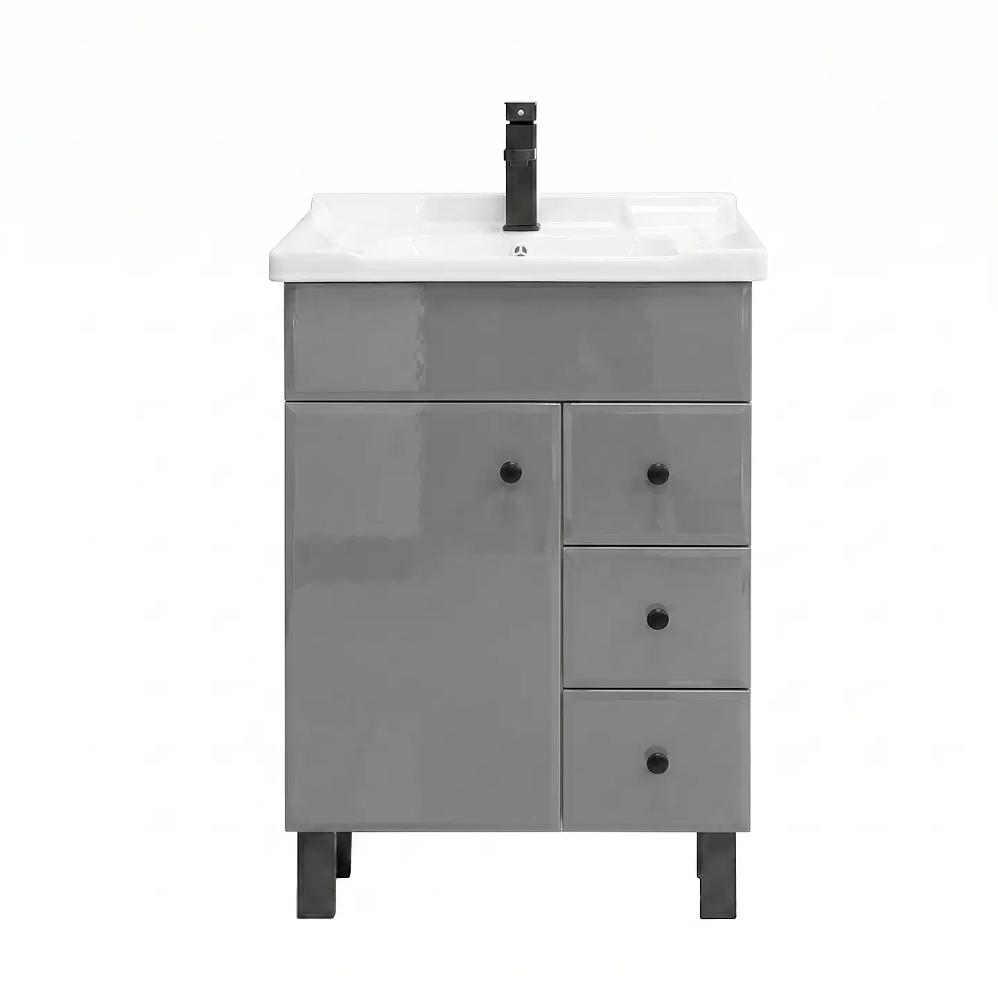 Mueble Vanitorio Mónaco con Cubierta de Loza 70x47x80 cm (Incluye Armado) 5